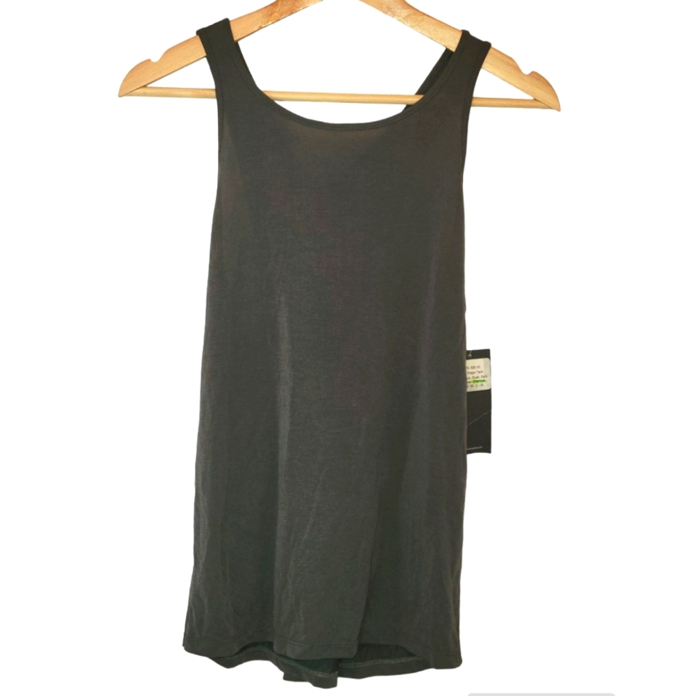 Nux Women's Chase Drape Tank Charcoal Size Medium